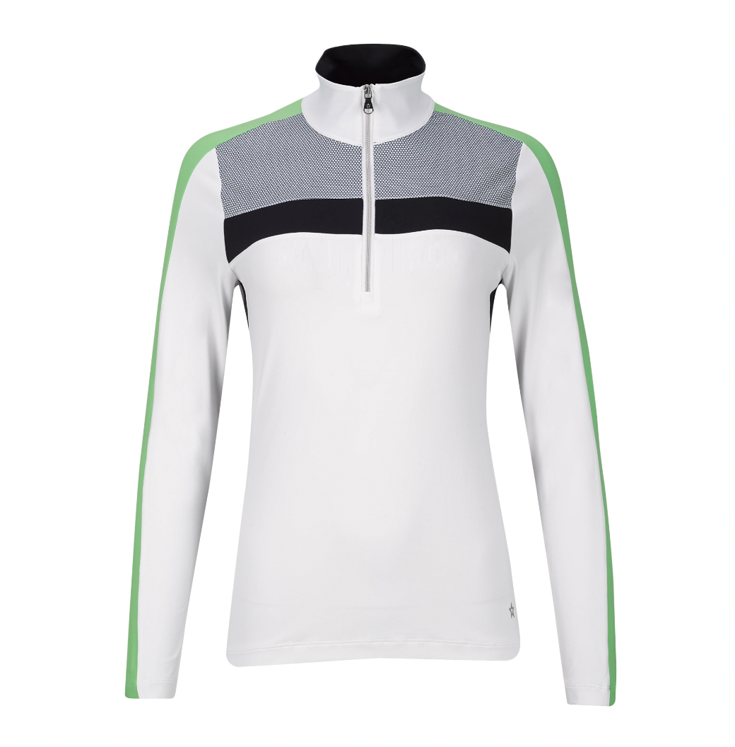 Lohla Sport The Anna Long Sleeve Top - White/Glow - Skorzie