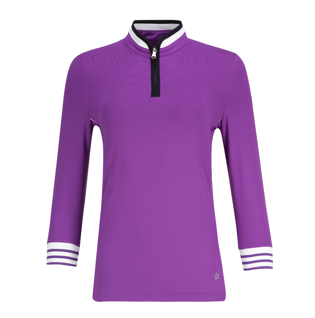 Lohla Sport The Carolyn 3/4 Sleeve Top - Monarch - Skorzie