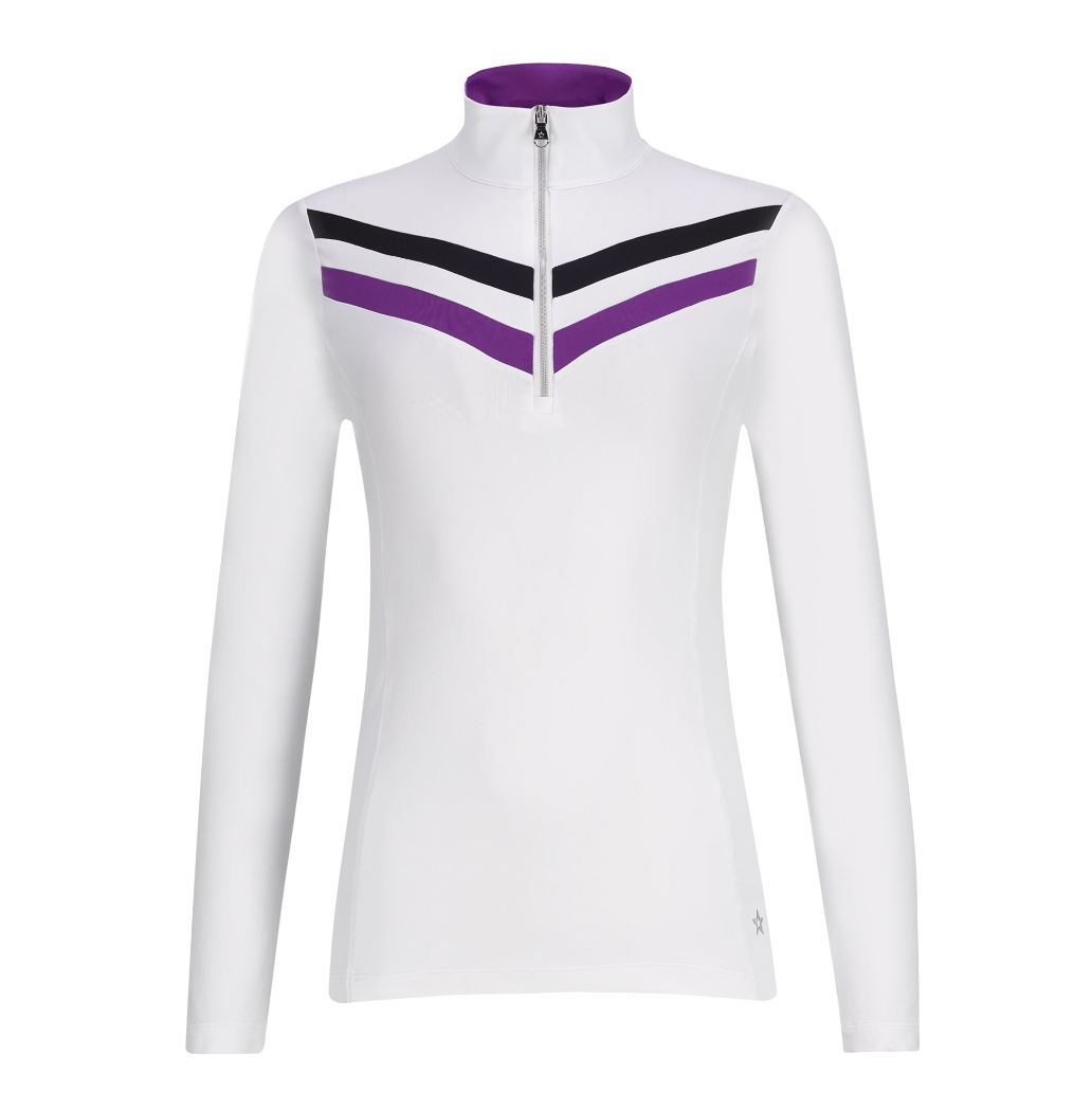 Lohla Sport The Julia Multi-Chevron Top - White - Skorzie