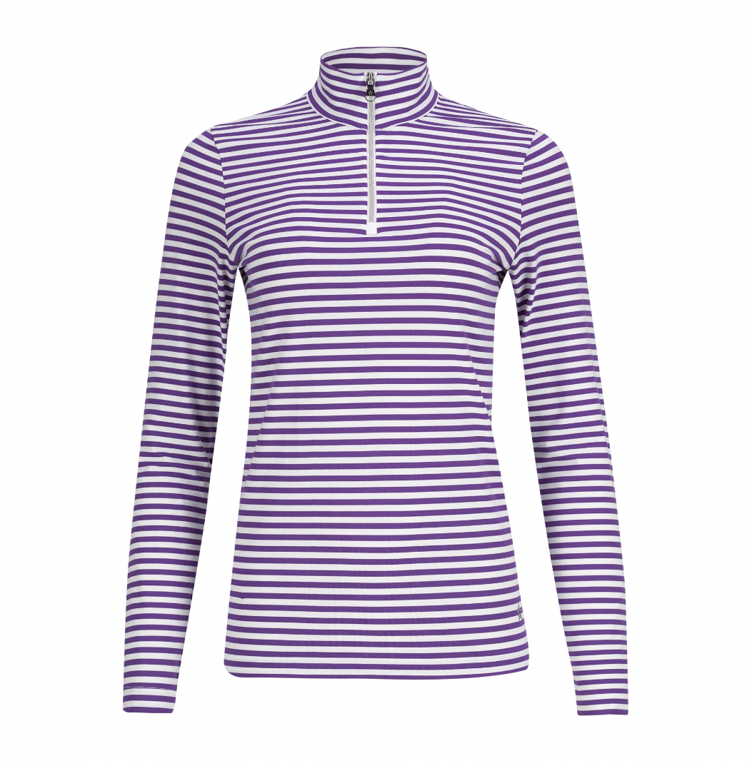 Lohla Sport The Malak Striped Top - Monarch - Skorzie