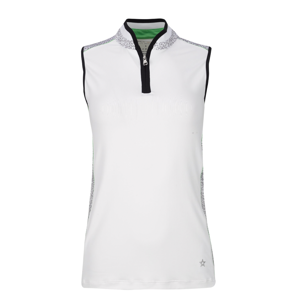 Lohla Sport The Portobello Green Sleeveless Top - White - Skorzie