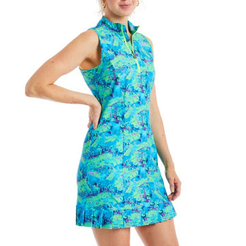 Tzu Tzu Shiloh Dress - Trippy Typhoon - Skorzie