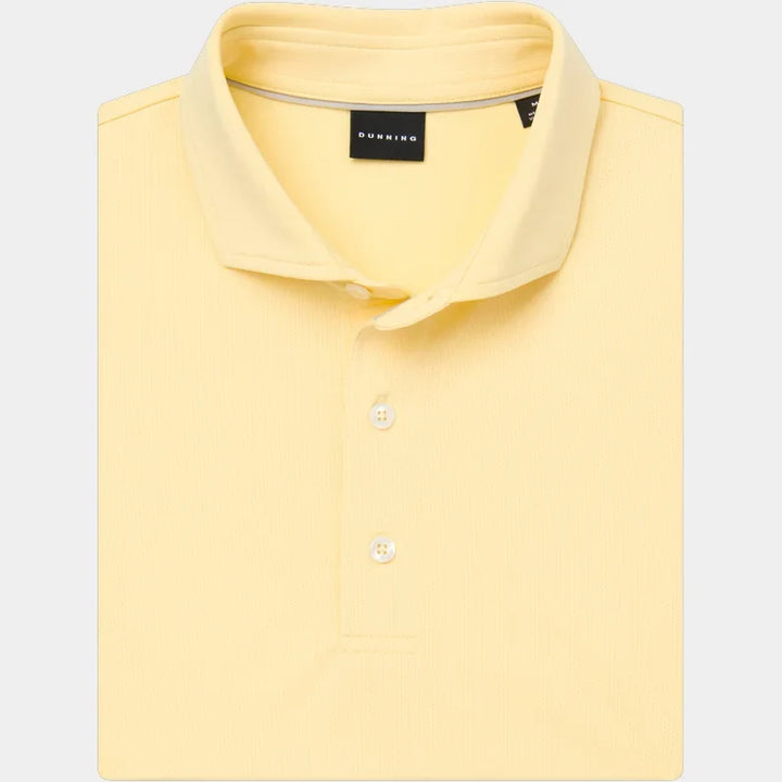 Dunning Mens Short Sleeve Button Polo - Golden Haze