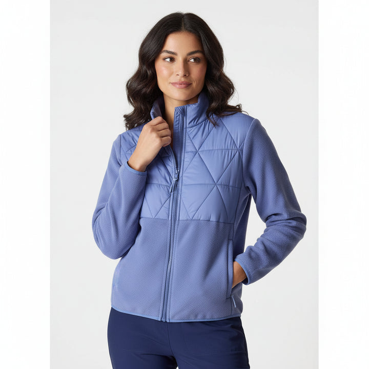 Straight Down Women's Jacket Laurel Hybrid Fleece Blueberry Size M
