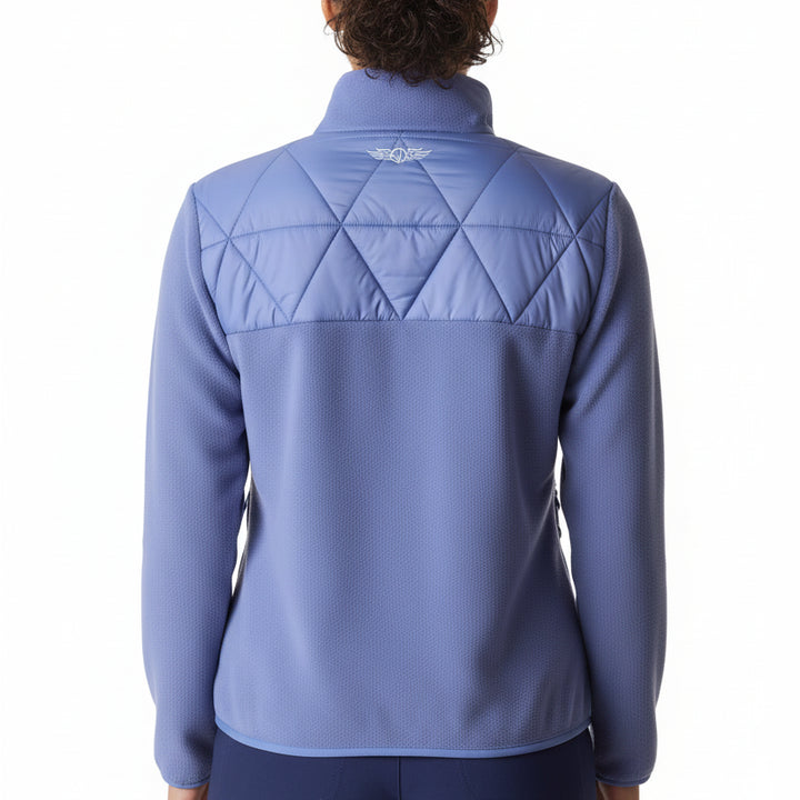 Straight Down Women's Jacket Laurel Hybrid Fleece Blueberry Size M