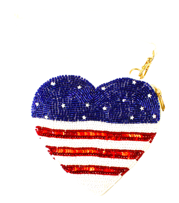 Best Of Golf America Beadie Wristlet - Heart USA