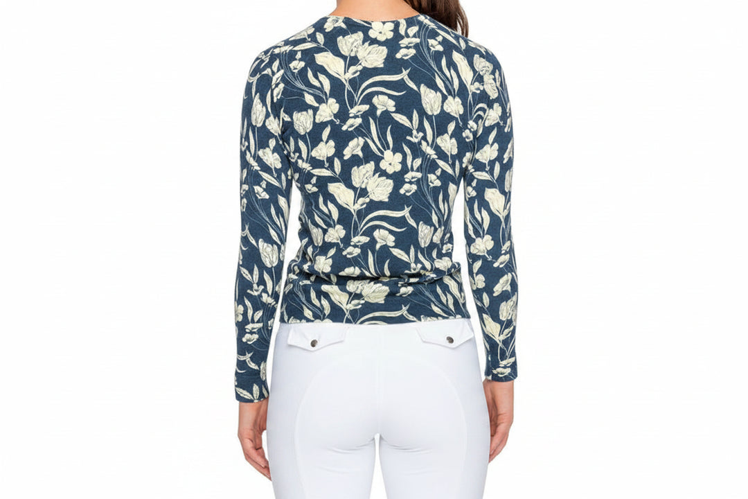 Kastel Womens French Tulip Crewneck Sweater - Sailor Blue