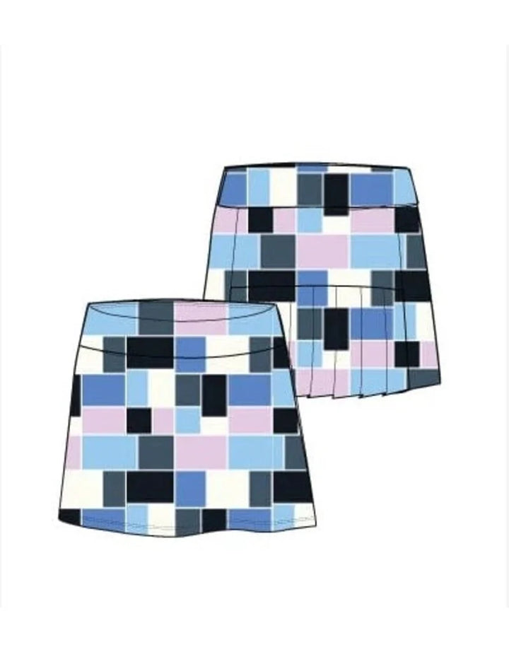 Amy Sport Marisa Pleated Skort 18" - Color Block