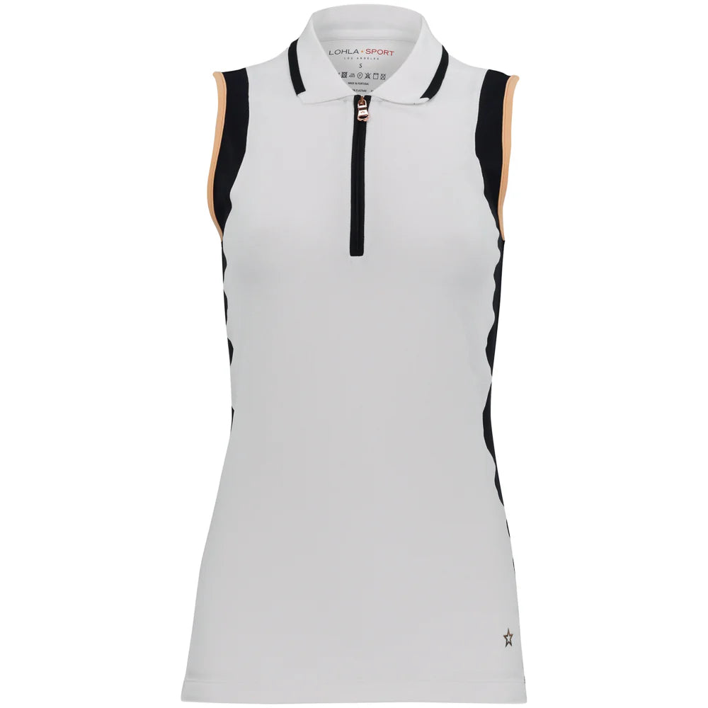 Lohla Sport Womens The Luna Sleeveless Top - White/Midnight