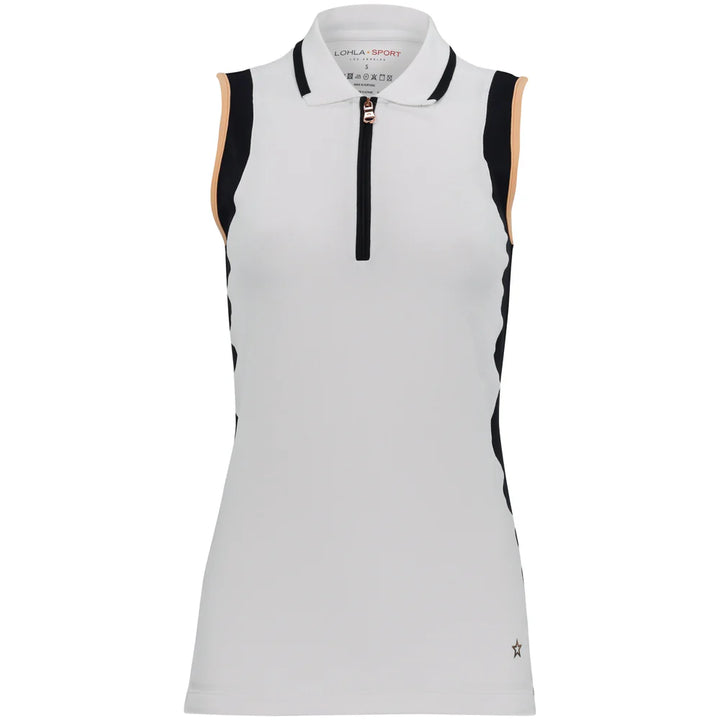 Lohla Sport Womens The Luna Sleeveless Top - White/Midnight