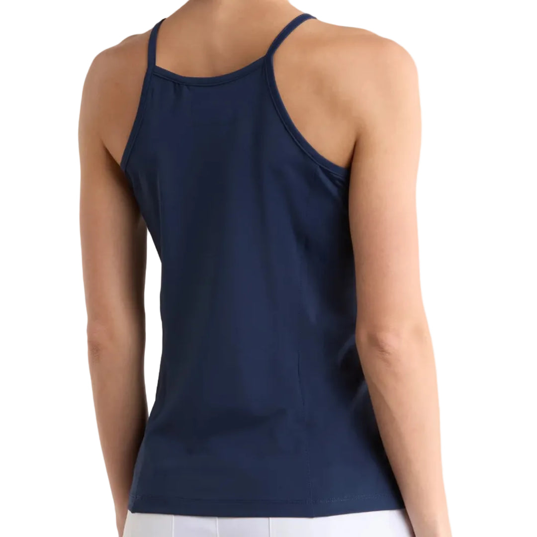 Original Penguin Women's Tennis Tank Mesh Panel Black Iris Size S
