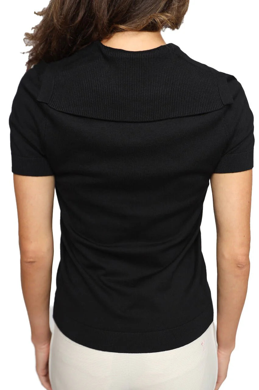 Golftini Short Sleeve Sweater - Black - Skorzie
