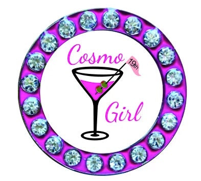 Best Of Golf America Crystal Rim Ball Marker - Cosmo Girl - Skorzie