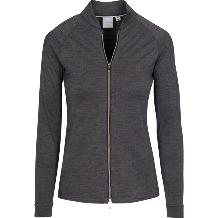 Dunning Golf Skylar Jersey Performance Full-Zip Jacket - Black Heather - Skorzie