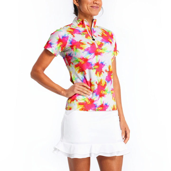 Tzu Tzu Lucy Splash Short Sleeve Top - Skorzie