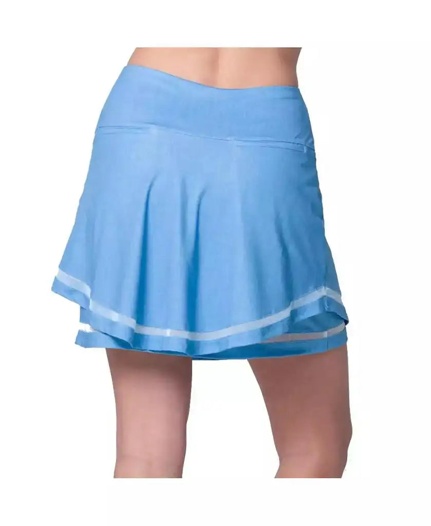 Lucky In Love Women's Linen Play Skort (17.5") - Periwinkle
