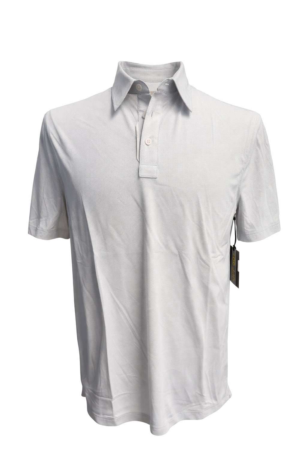 G/FORE Men's Patterned Jersey Golf Polo - White - Medium - Skorzie