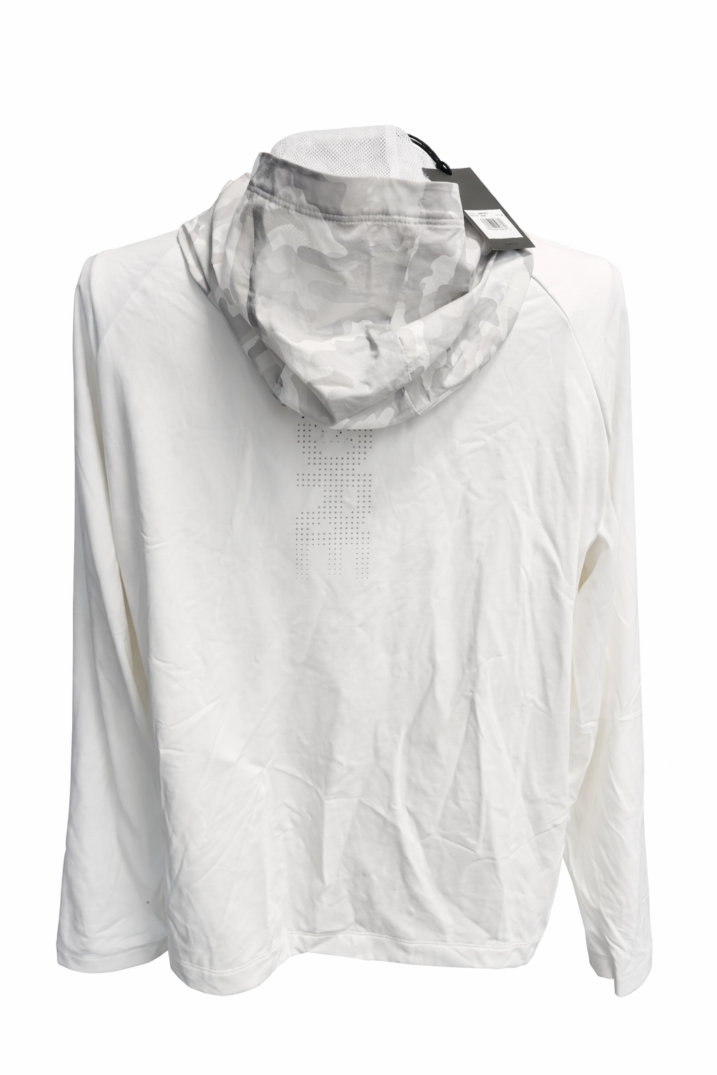 G/FORE Men's Camo Tech Hooded Quarter Zip Pullover - White - Medium - Skorzie