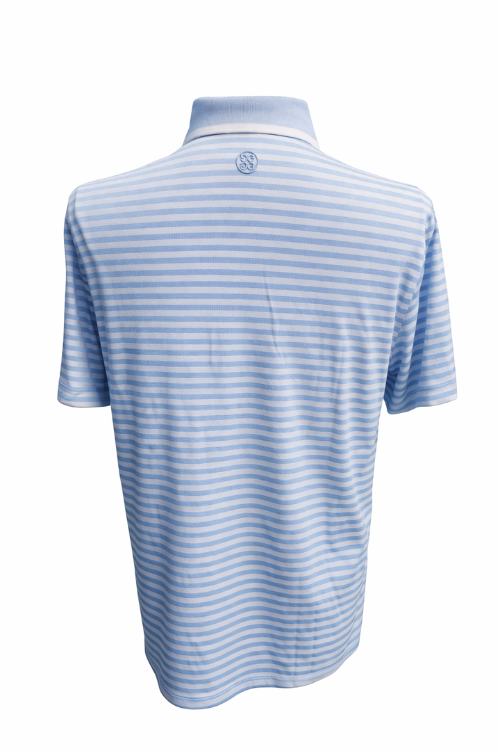 G/FORE Men's Stripe Jersey Golf Polo - Baja - Medium - Skorzie