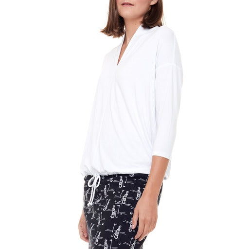 Swing Control Bamboo 3/4 Sleeve - White - Skorzie