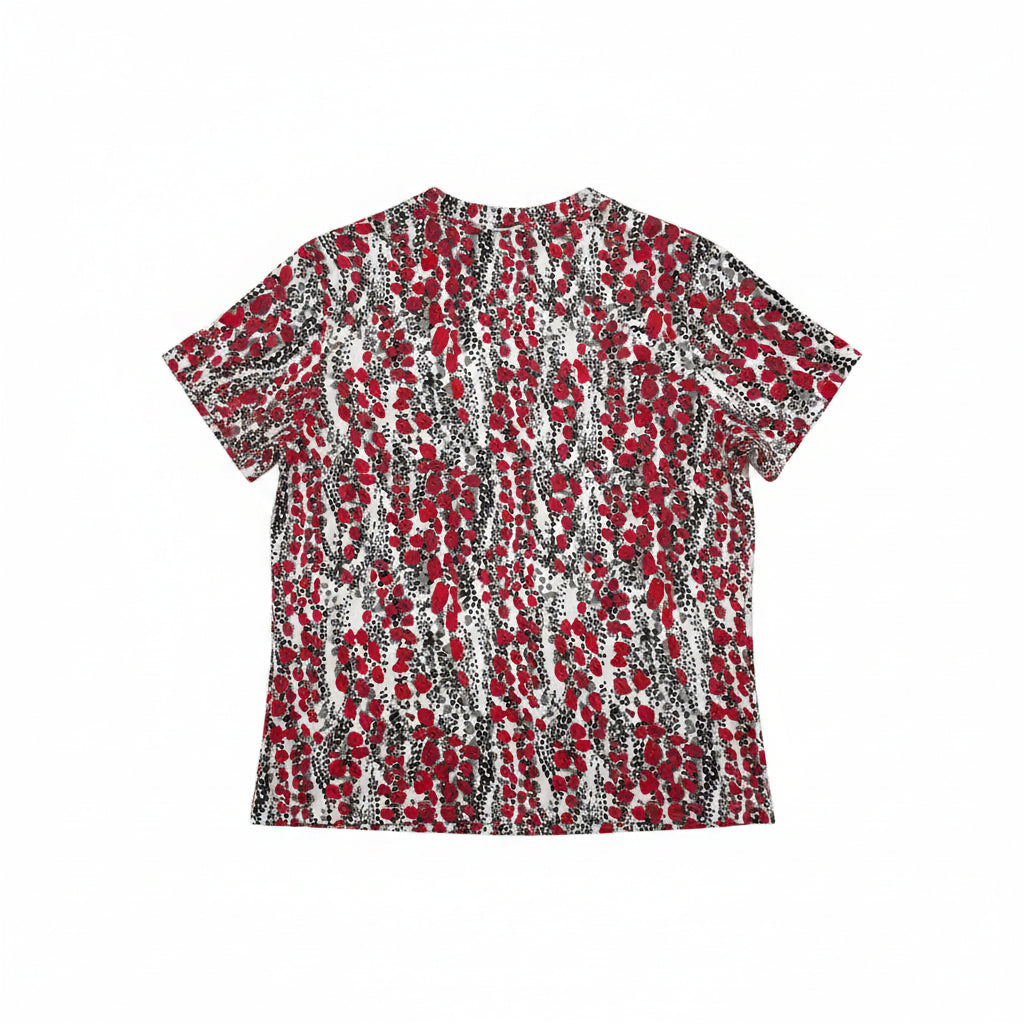 IBKUL Womens Kamela Short Sleeve Zip Mock - Red/Black