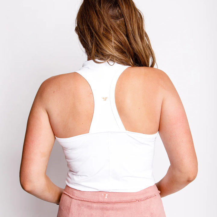 Calliope COEUR Sleeveless Polo - White - Skorzie