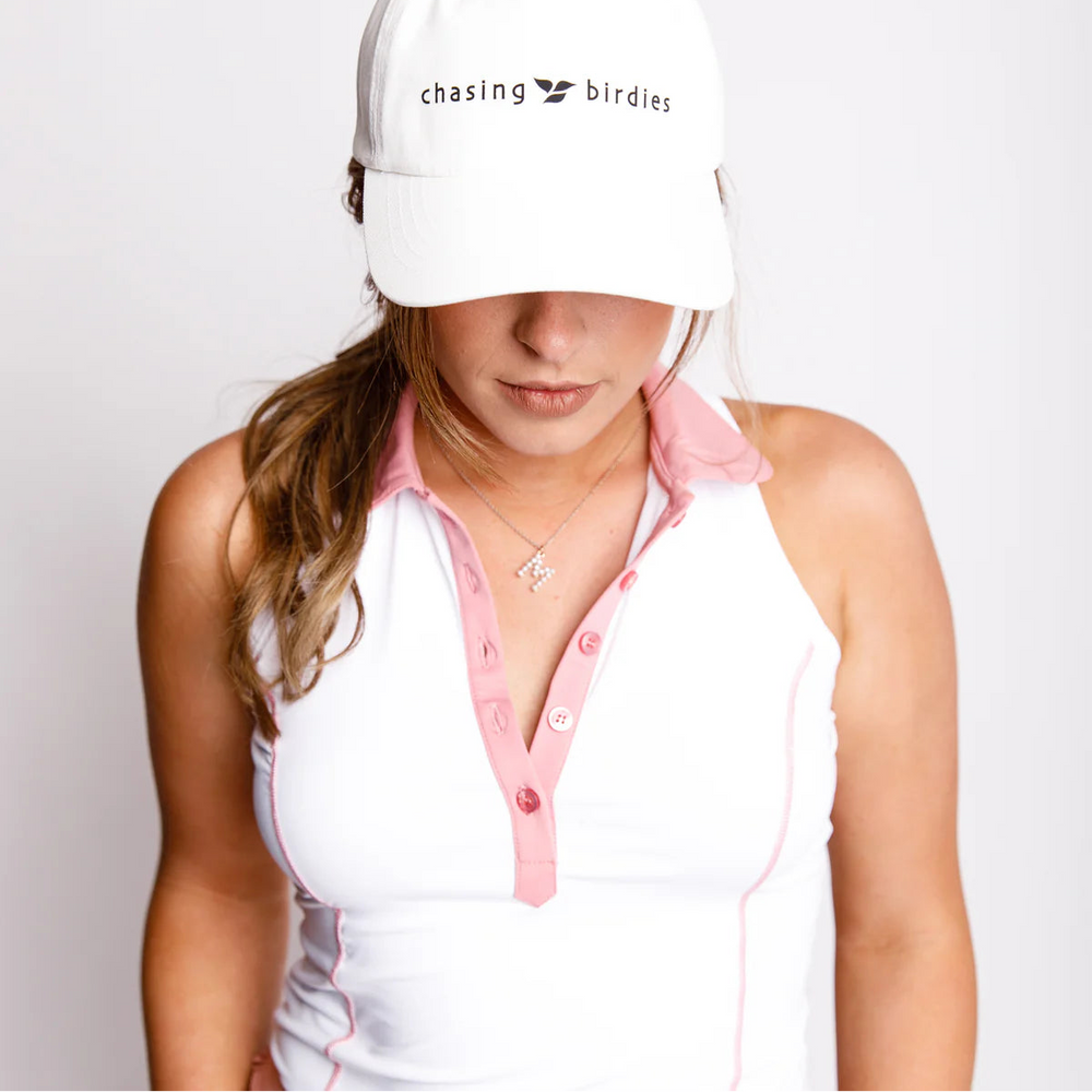 Calliope Birdies & Belles Racerback Polo - White - Skorzie