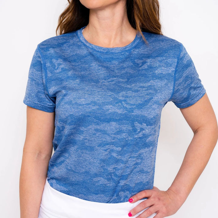 TJ Sport Jordan's Collarless Short Sleeve - Royal Blue - Skorzie