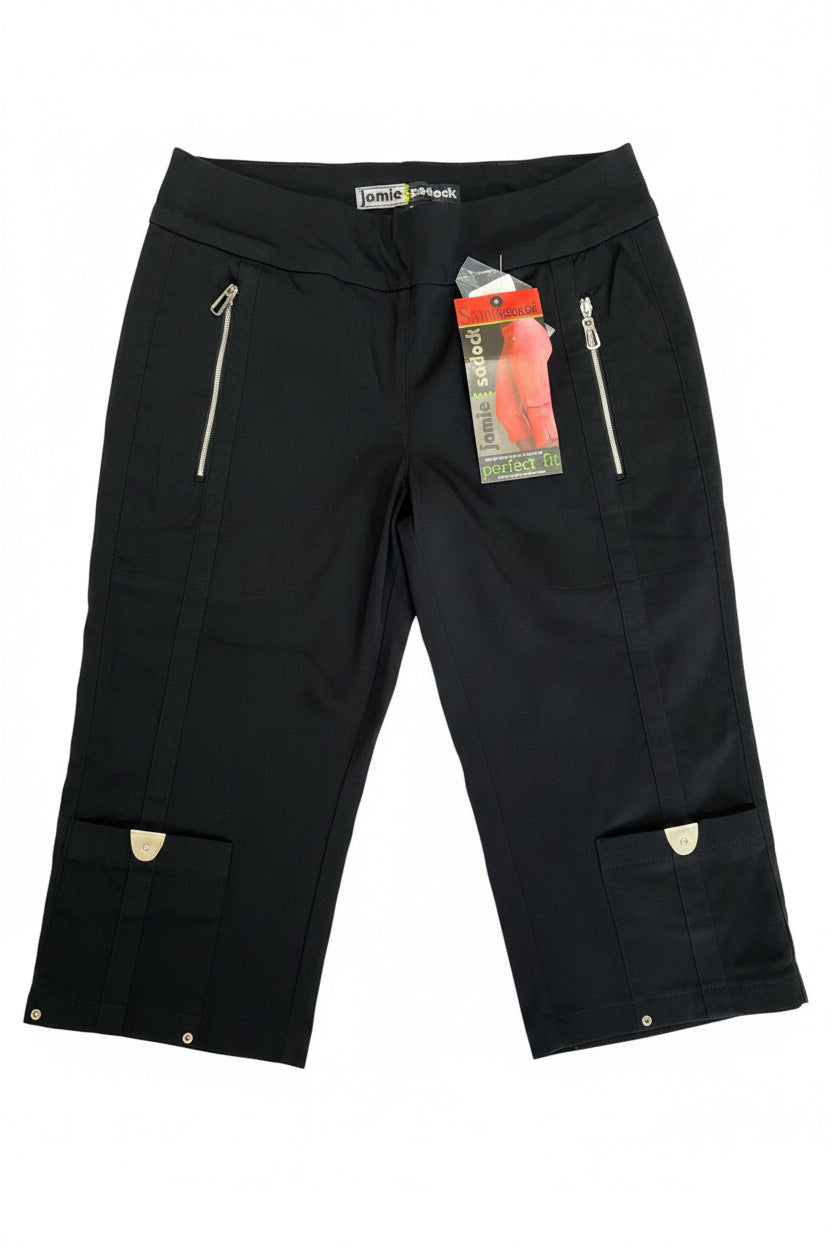Jamie Sadock Womens Skinnylicious Bermuda Capri - Jet Black