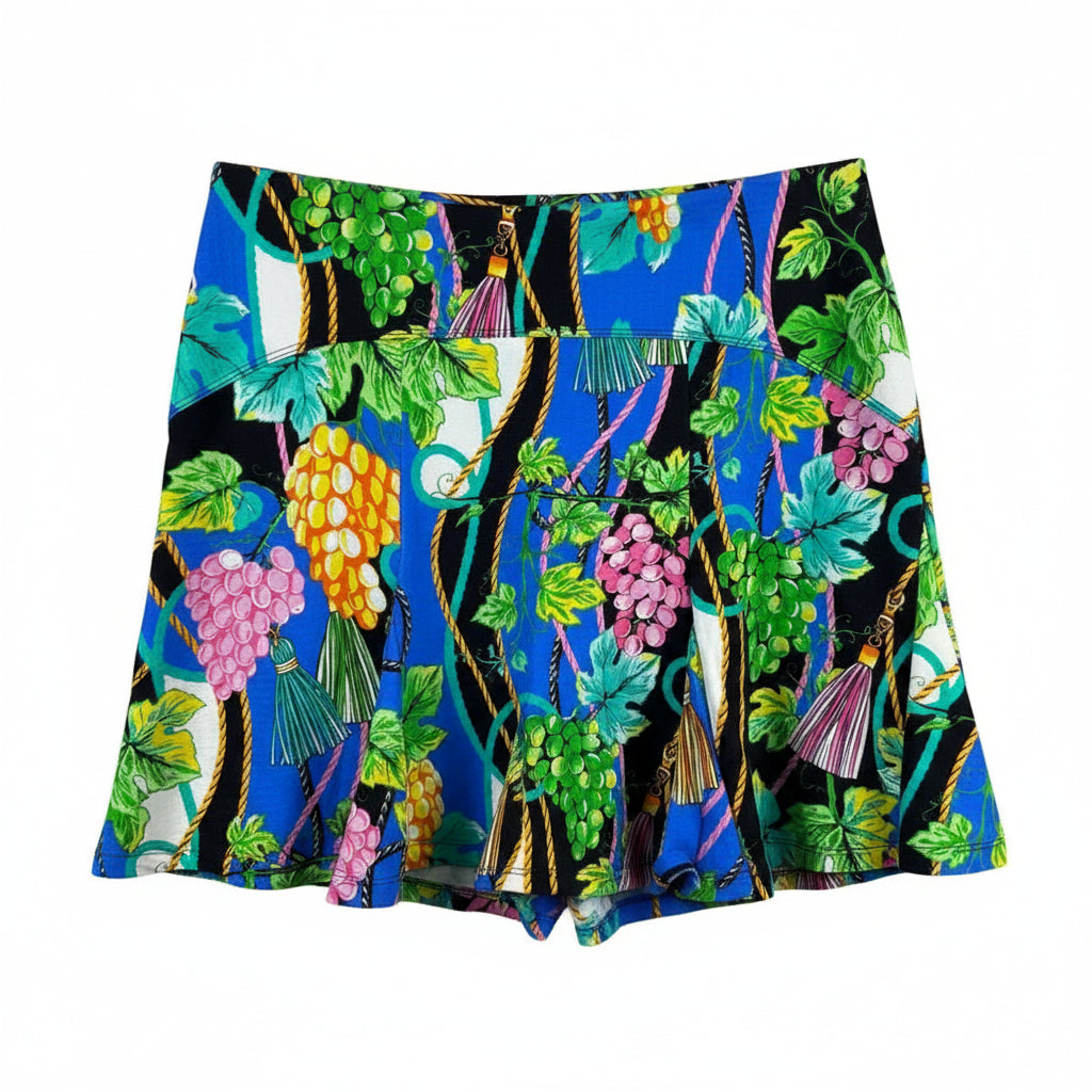 G-Lifestyle Womens Grape Tassel Skort (17') - Black/Blue