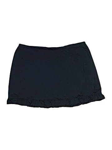 G-Lifestyle Womens Ruffle Skort (14') - Black