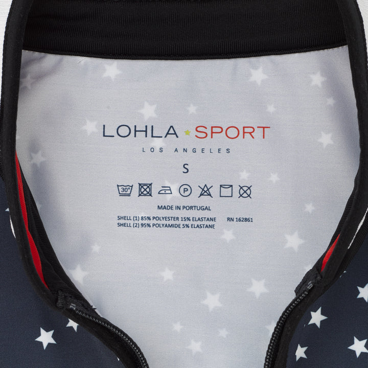 Lohla Sport - The Tara Print Sleeveless Top - Navy - Skorzie