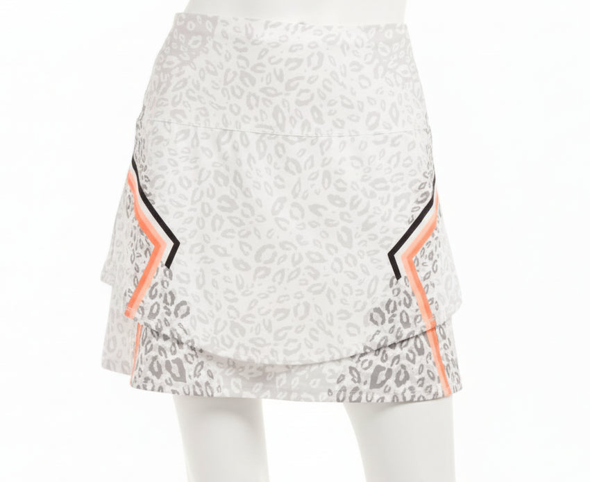 Lucky in Love Womens Animal Instinct Skort (17') - Grey/Multi