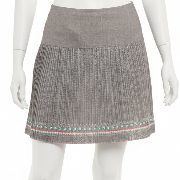 Lucky in Love Womens Desert Vibes Pleated Skort (17') - Grey/Multi