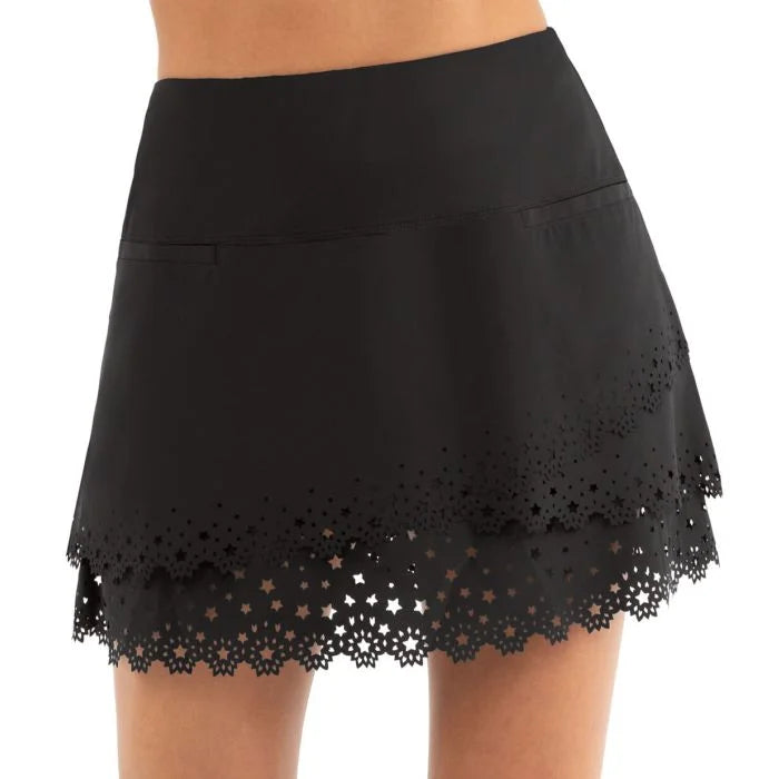Lucky in Love Womens Star Burst Skort (17') - Black