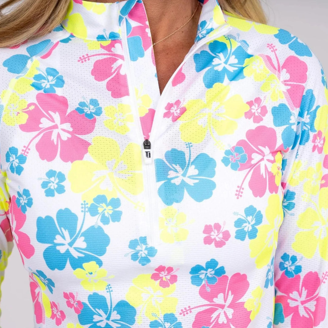TJ Sport Sun Shirt - Multicolored Hibiscus - Skorzie