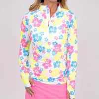 TJ Sport Sun Shirt - Multicolored Hibiscus - Skorzie
