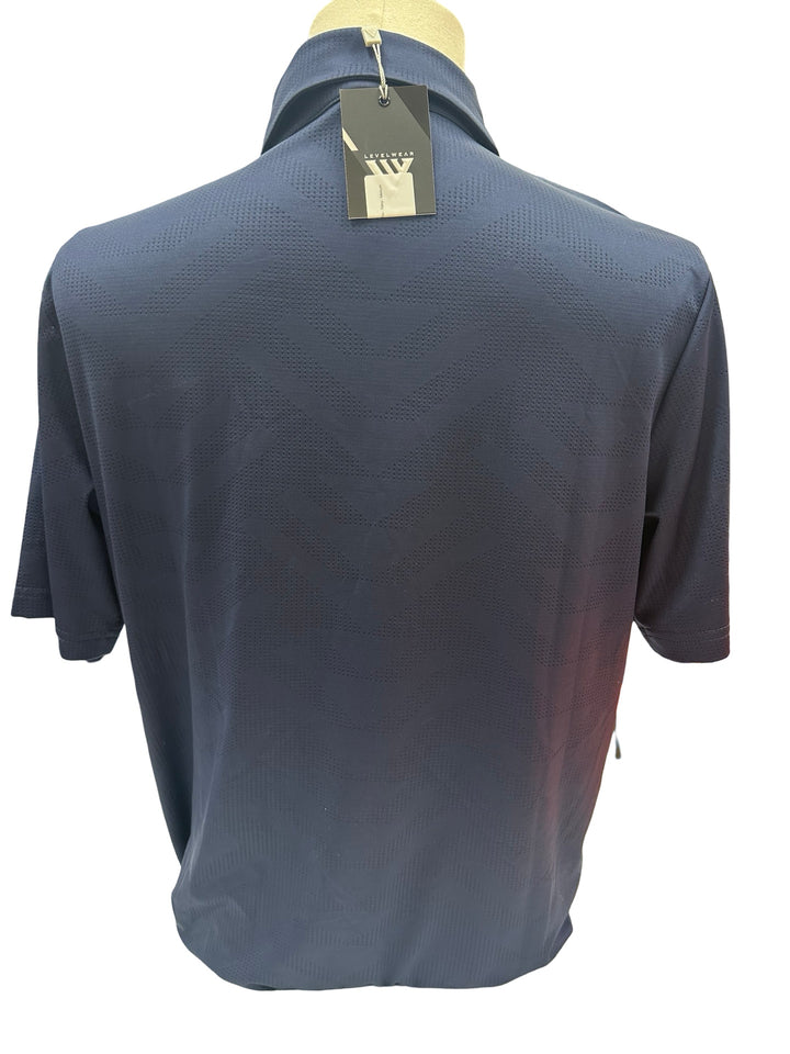 Levelwear Mens Ripley Polo Top - Navy - Medium (FINAL SALE ITEM)