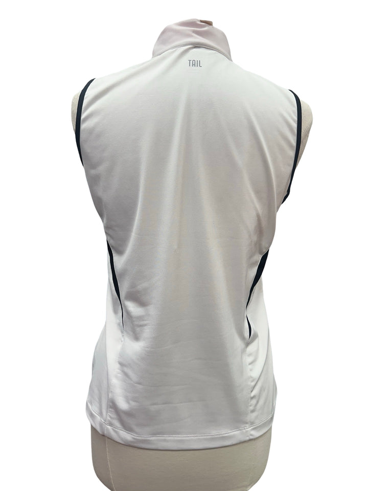 Tail Quarter Zip Sleeveless Top - White/Multicolored - Medium