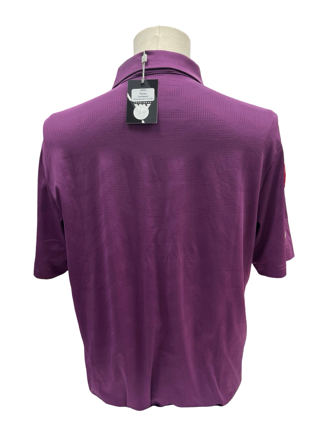 Mens Levelwear Ripley Polo Top - Purple - Medium (FINAL SALE ITEM)