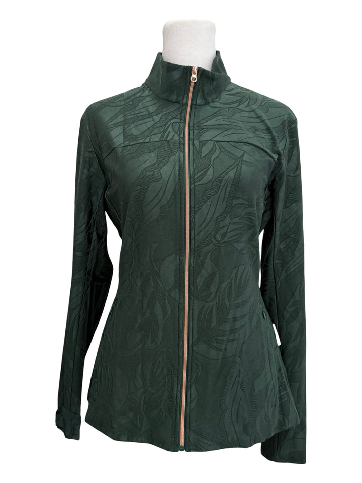 Foray Golf Textured Full Zip Layer - Green - Medium