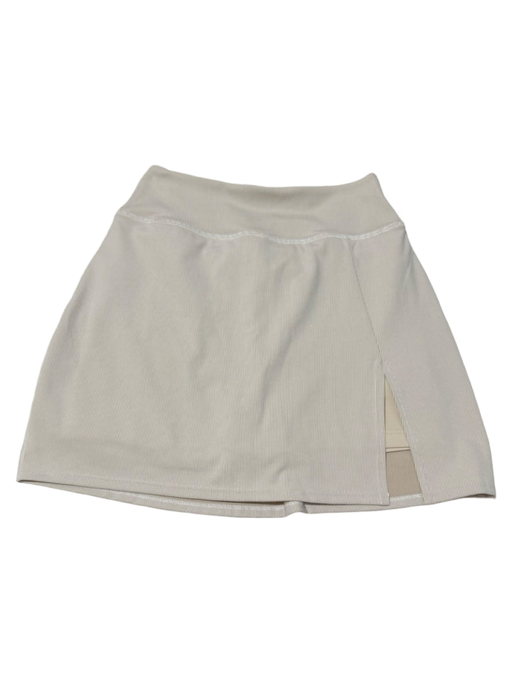 Beyond Yoga Heather Rib Hold Court Skort - Cream Heather - Small