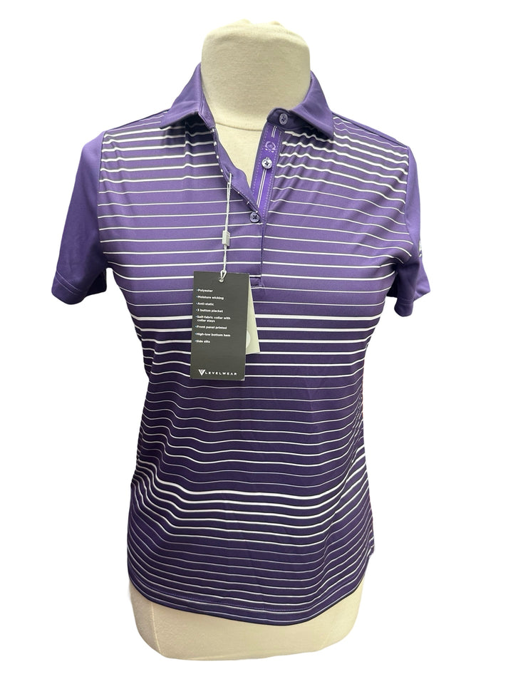 Levelwear Breeze Polo Top - Purple - Small - NWT (FINAL SALE ITEM)