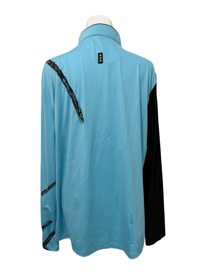 Jamie Sadock Quarter Zip Long Sleeve - Blue - X-Large