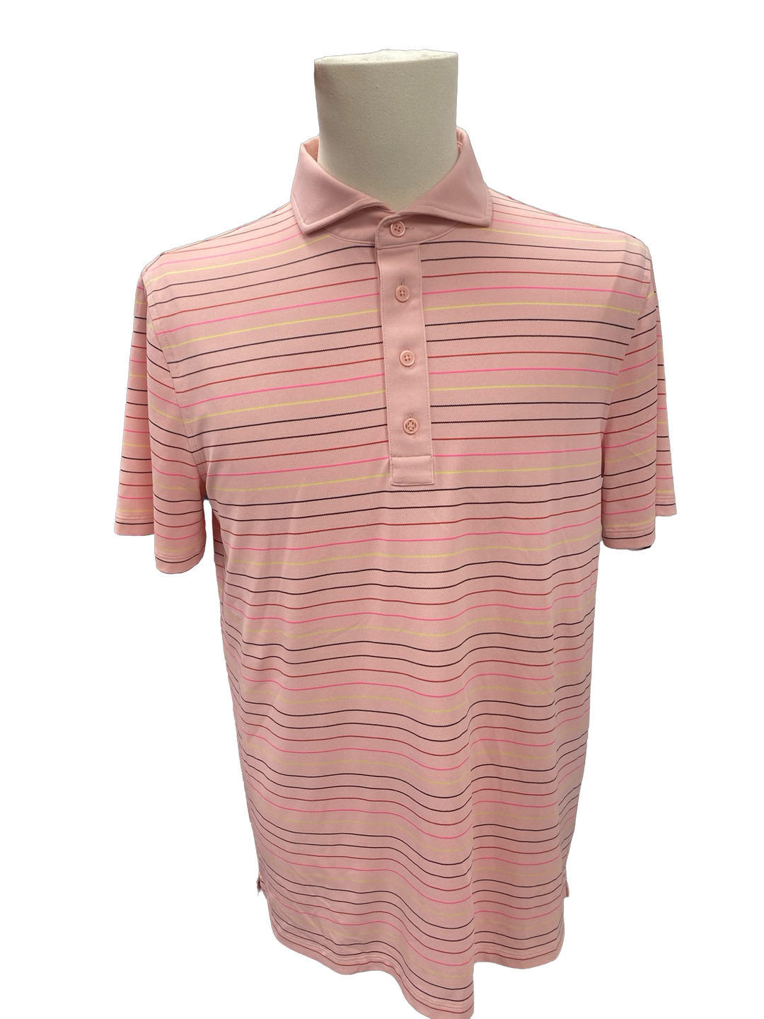 G/FORE MEN'S MULTI STRIPE TECH PIQUÉ POLO- MEDIUM