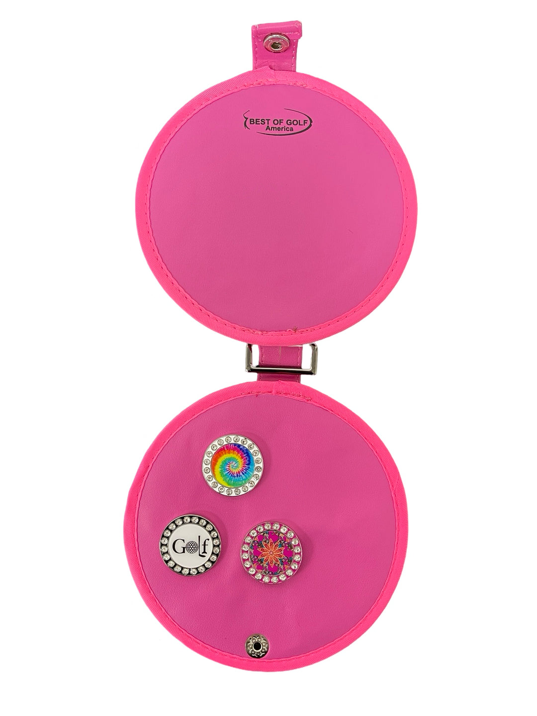 Best Of Golf America Club Magnetic Ball Marker Storage - Pink