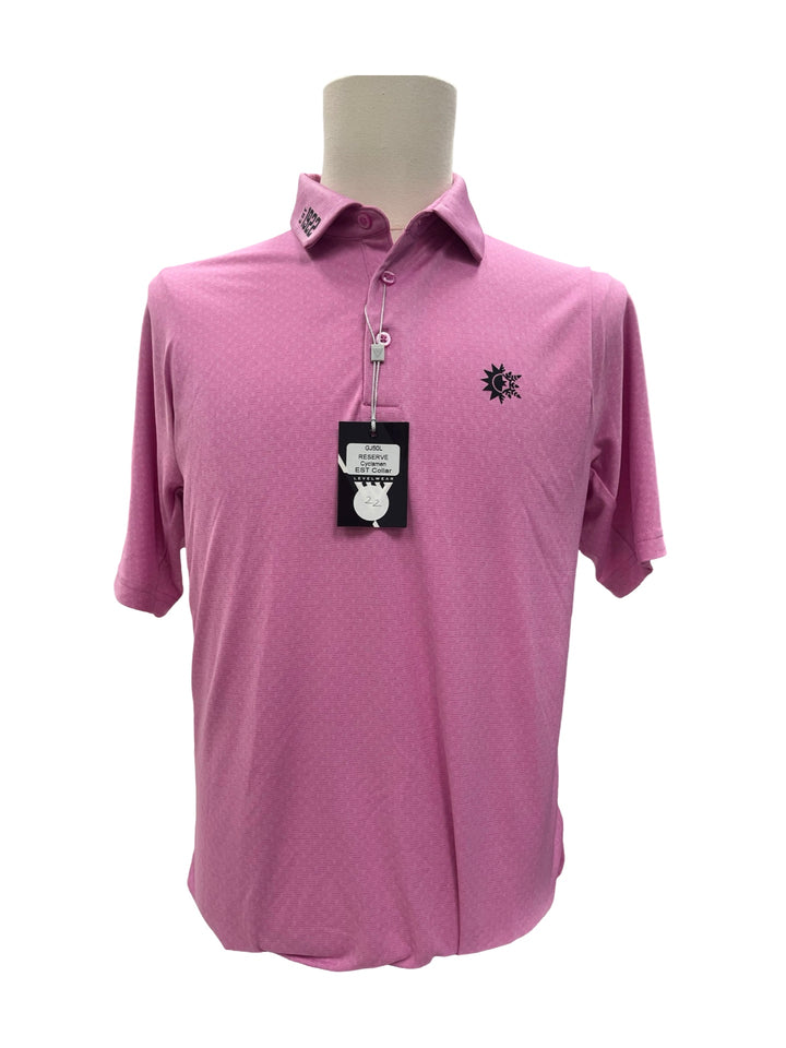 Mens Levelwear Reserve Polo Top - Pink - Medium (FINAL SALE ITEM)