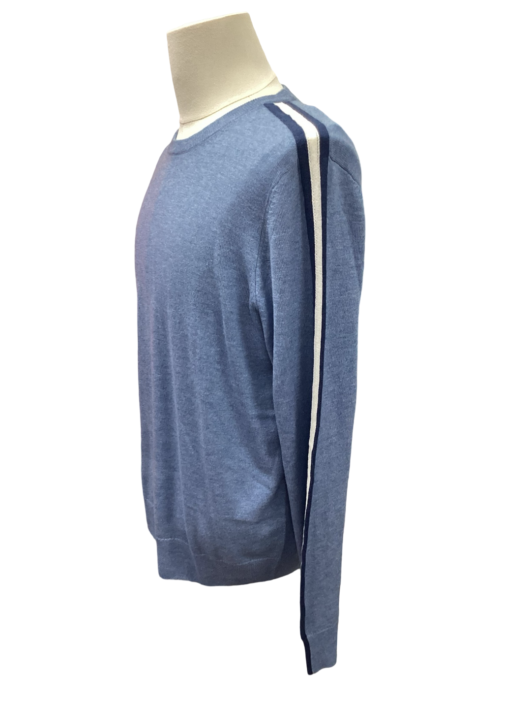 Dunning Mens Conner All-Season Crewneck Sweater- Blue - Skorzie
