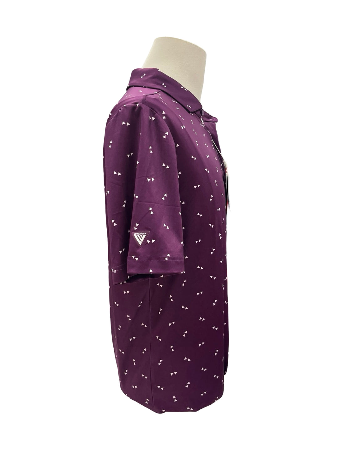 Mens Levelwear Spear Polo Top - Purple - Medium (FINAL SALE ITEM)