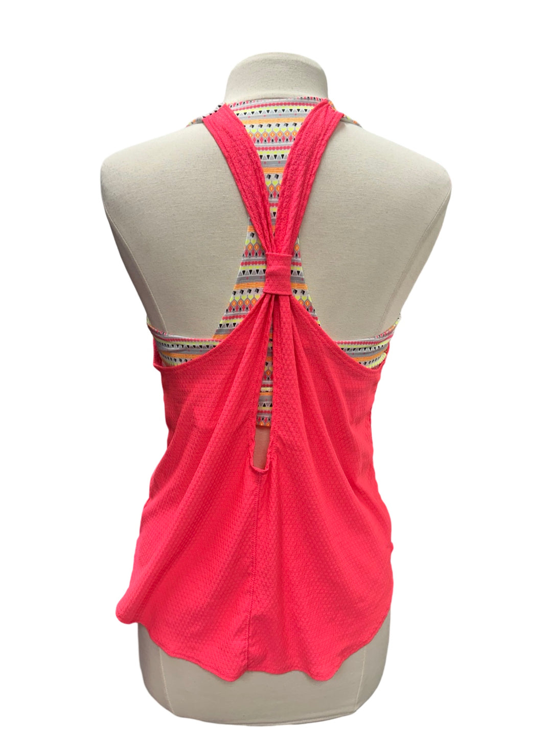 Lucky in Love Vibrant Racerback Tank with Built in Sports Bra- Large